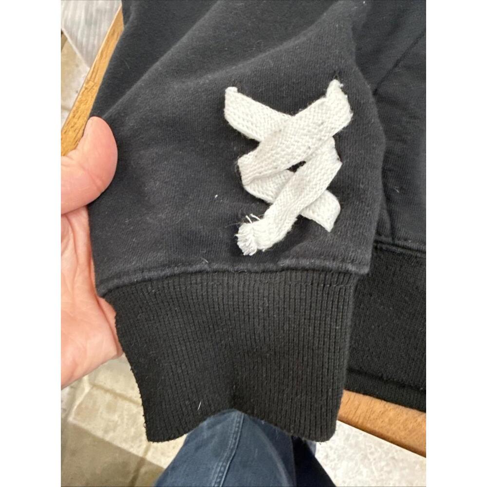 Jim Beam Sweatshirt Womens XL Black Hoodie Laces Whiskey  Rocket Metal Biker - Picture 5 of 10